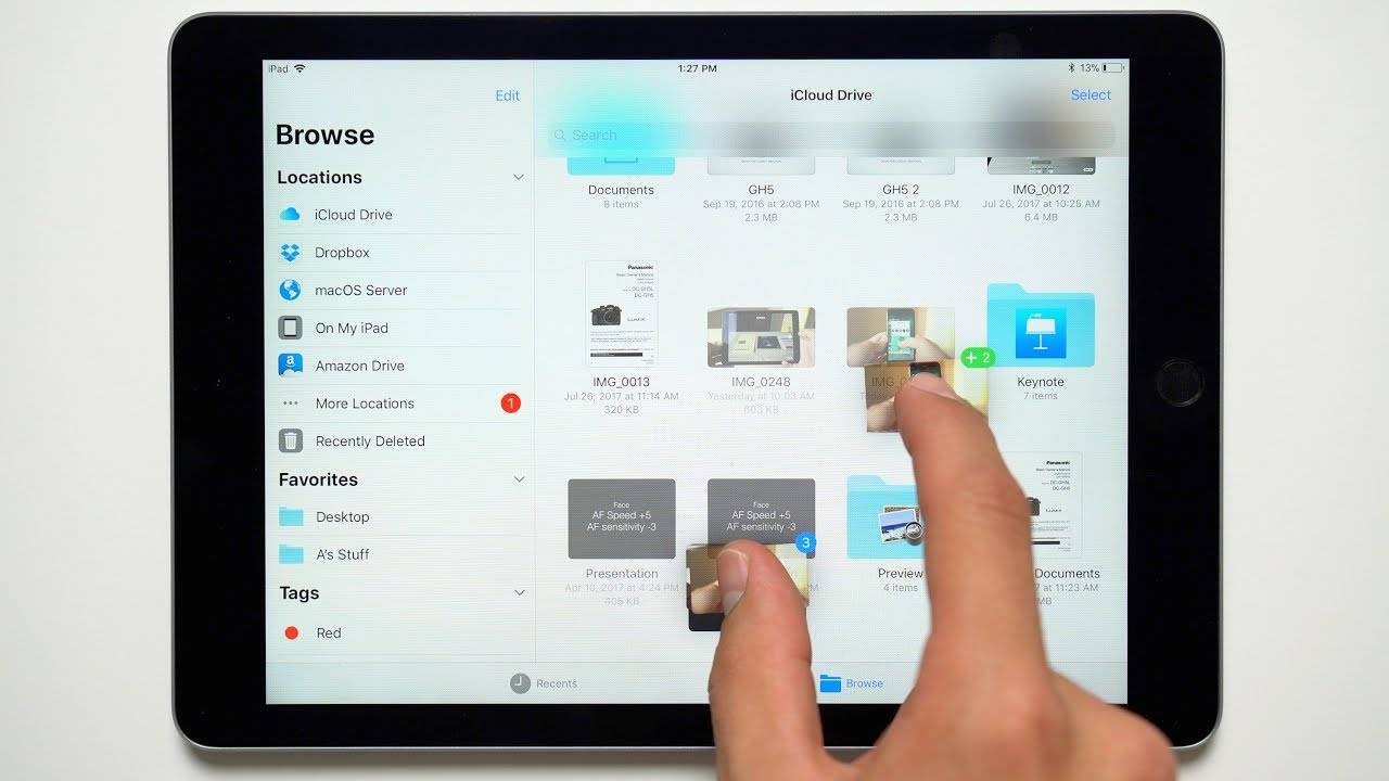 apple ipad with ios 11